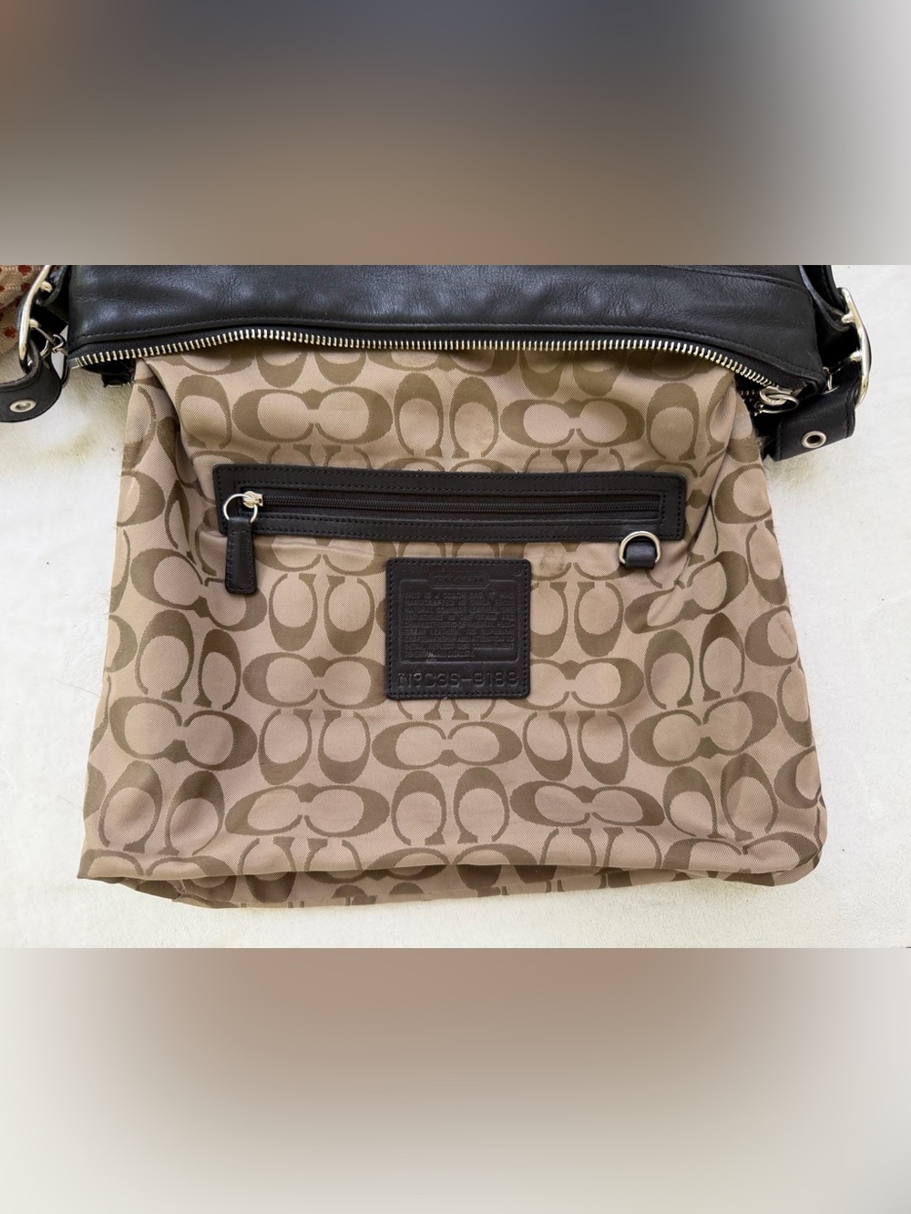 Coach # 9188 Legacy Slim Duffel Crossbody Black Leather Purse Shoulder Bag - Picture 10 of 16
